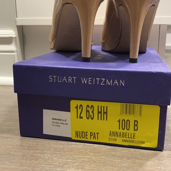 Stuart Weitzman patent pumps open toe - Picture 6 of 6
